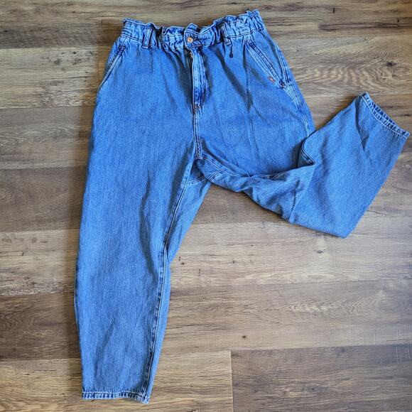 Zara High-Waisted Paperbag Jeans Wide Leg Denim NWOT Woman's Size 10 - Picture 10 of 10